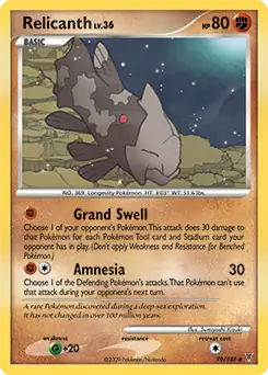 Relicanth Pokemon card from Supreme Victors