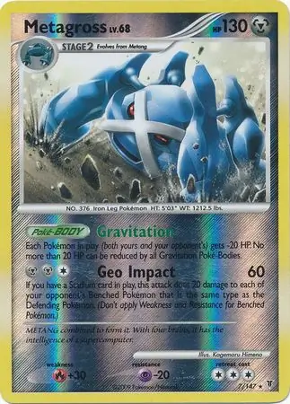 Metagross Reverse Holo Pokemon card from Supreme Victors