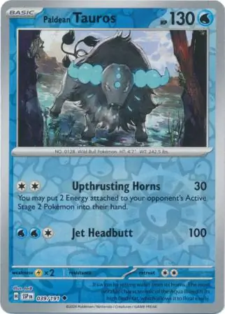 Paldean Tauros Reverse Holo