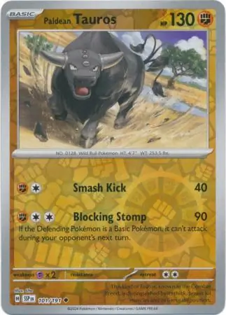 Paldean Tauros Reverse Holo