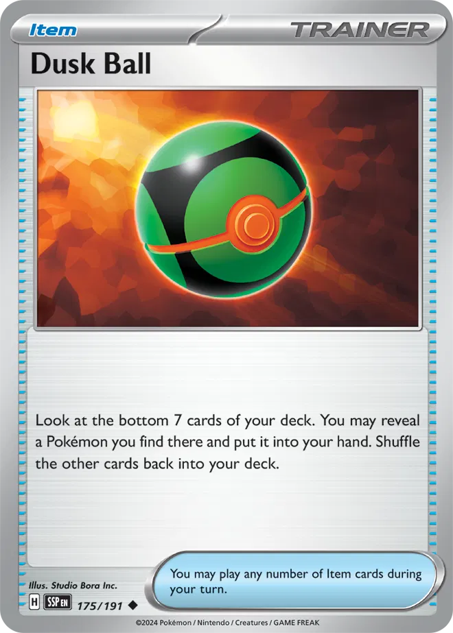 Dusk Ball Pokemon card from Surging Sparks