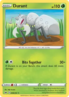Durant Pokemon card from Sword & Shield