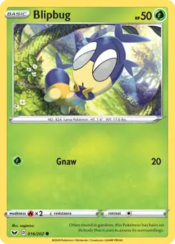 Blipbug Pokemon card from Sword & Shield