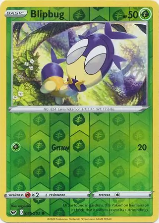 Blipbug Reverse Holo Pokemon card from Sword & Shield