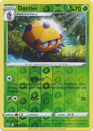Dottler Reverse Holo Pokemon card from Sword & Shield