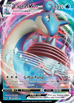 Lapras VMAX Pokemon card from Sword & Shield
