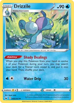 Drizzile Pokemon card from Sword & Shield