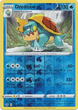 Drednaw Reverse Holo Pokemon card from Sword & Shield