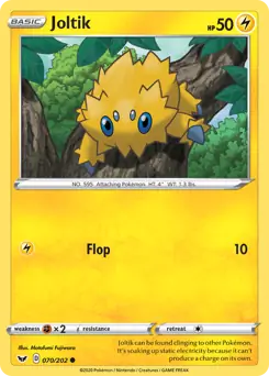 Joltik Pokemon card from Sword & Shield