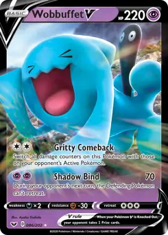 Wobbuffet V Pokemon card from Sword & Shield