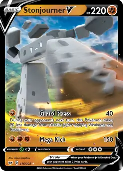 Stonjourner V Pokemon card from Sword & Shield