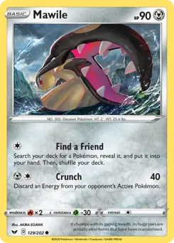 Mawile Pokemon card from Sword & Shield