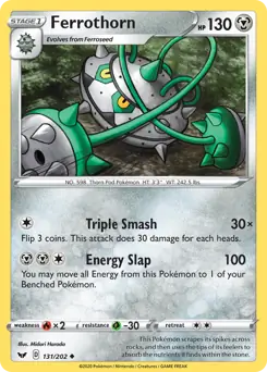 Ferrothorn Pokemon card from Sword & Shield