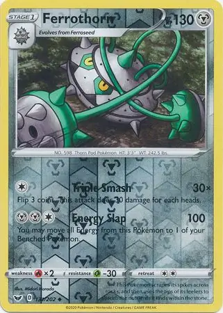 Ferrothorn Reverse Holo Pokemon card from Sword & Shield