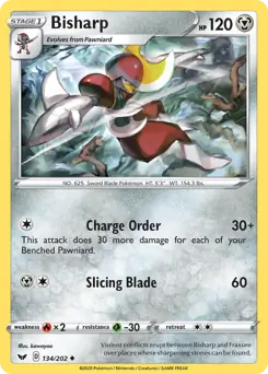 Bisharp Pokemon card from Sword & Shield