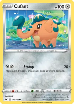 Cufant Pokemon card from Sword & Shield