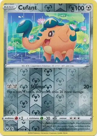 Cufant Reverse Holo Pokemon card from Sword & Shield