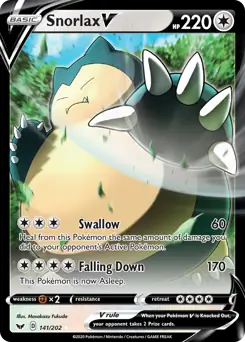 Snorlax V Pokemon card from Sword & Shield
