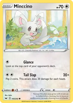 Minccino Pokemon card from Sword & Shield