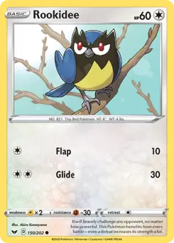 Rookidee Pokemon card from Sword & Shield