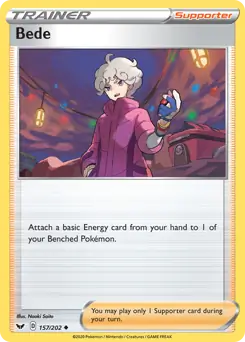 Bede Pokemon card from Sword & Shield