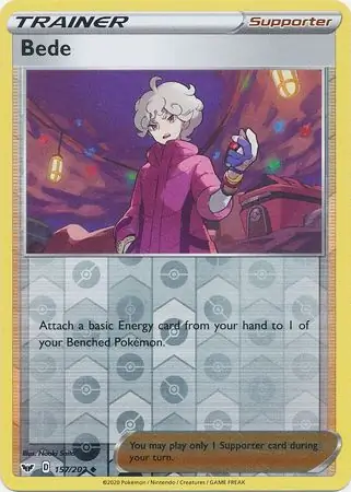 Bede Reverse Holo Pokemon card from Sword & Shield
