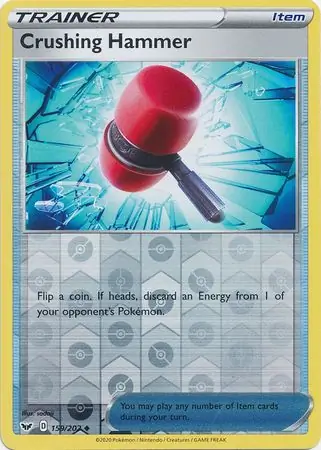 Crushing Hammer Reverse Holo Pokemon card from Sword & Shield