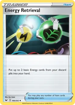 Energy Retrieval Pokemon card from Sword & Shield