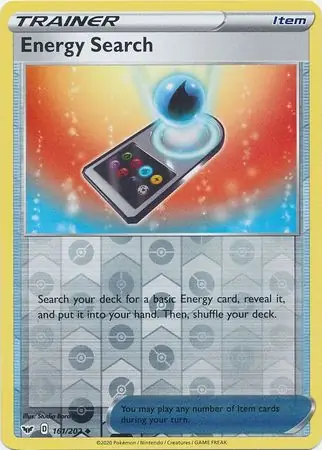 Energy Search Reverse Holo Pokemon card from Sword & Shield