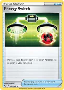 Energy Switch Pokemon card from Sword & Shield