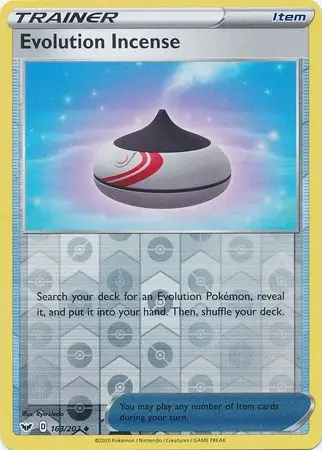 Evolution Incense Reverse Holo Pokemon card from Sword & Shield