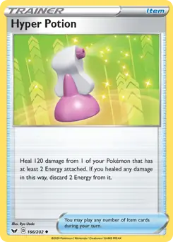 Hyper Potion Pokemon card from Sword & Shield
