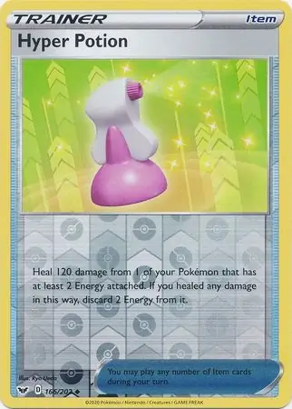 Hyper Potion Reverse Holo Pokemon card from Sword & Shield