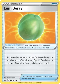 Lum Berry Pokemon card from Sword & Shield