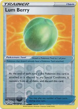Lum Berry Reverse Holo Pokemon card from Sword & Shield