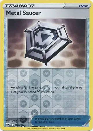 Metal Saucer Reverse Holo Pokemon card from Sword & Shield