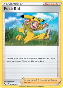 Poke Kid Pokemon card from Sword & Shield