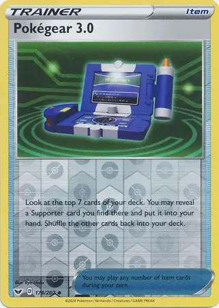 Pokegear 3.0 Reverse Holo Pokemon card from Sword & Shield