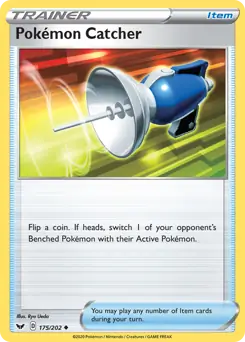 Pokemon Catcher Pokemon card from Sword & Shield