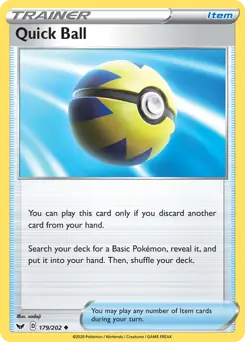 Quick Ball Pokemon card from Sword & Shield