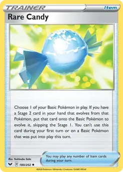 Rare Candy Pokemon card from Sword & Shield