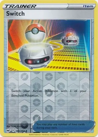 Switch Reverse Holo Pokemon card from Sword & Shield
