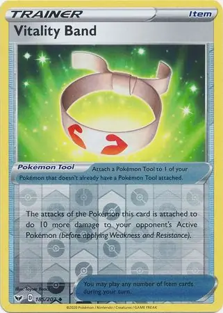 Vitality Band Reverse Holo Pokemon card from Sword & Shield