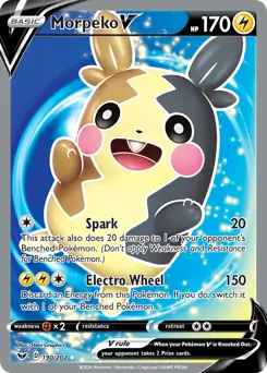 Full Art Morpeko V Pokemon card from Sword & Shield