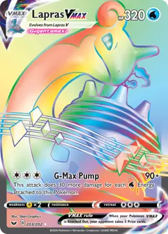Lapras VMAX Secret Pokemon card from Sword & Shield
