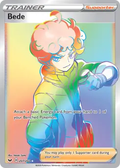 Bede Secret Pokemon card from Sword & Shield