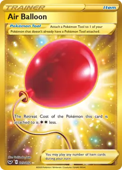 Air Balloon Secret Pokemon card from Sword & Shield