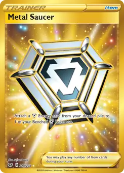 Metal Saucer Secret Pokemon card from Sword & Shield