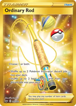 Ordinary Rod Secret Pokemon card from Sword & Shield