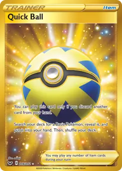 Quick Ball Secret Pokemon card from Sword & Shield